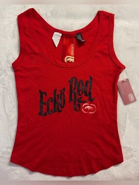 Y2K ECKO RED new deadstock women's graphic slim fit tank, S.